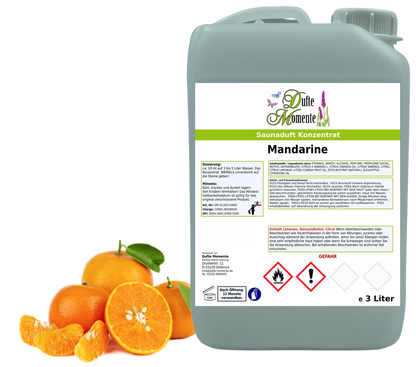 Mandarine Saunaaufguss-Konzentrat | 250 ml – 3 L | Fruchtig & Sanft