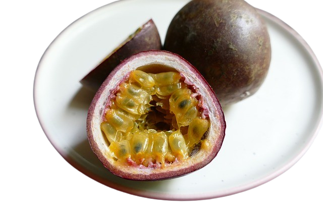 Maracuja auf Teller