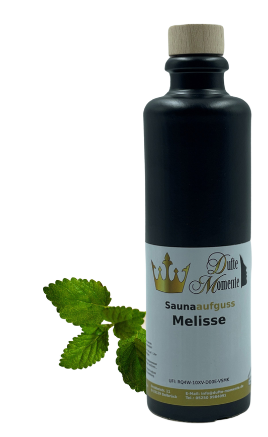 Saunaduft Konzentrat Flasche aus Steinzeug  200 ml Melisse