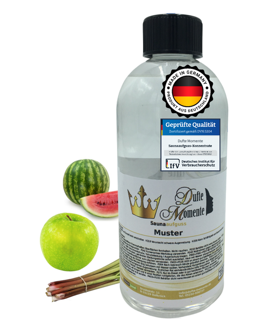 Saunaduft Konzentrat 500 ml Flasche Melone - Rhabarber - Apfel