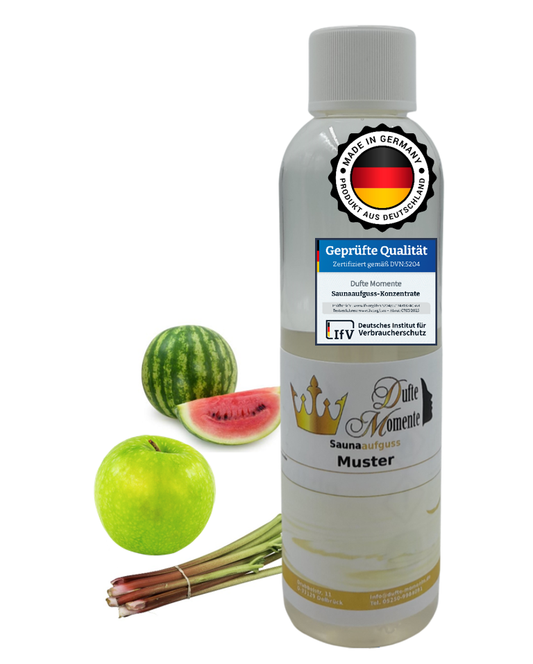 Saunaduft Konzentrat 250 ml Flasche Melone - Rhabarber - Apfel