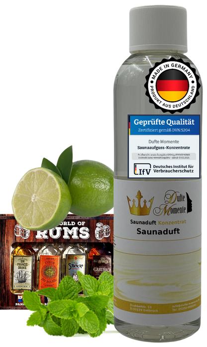 Mojito Saunaaufguss-Konzentrat | 250 ml – 3 L | Limette, Minze & Rum