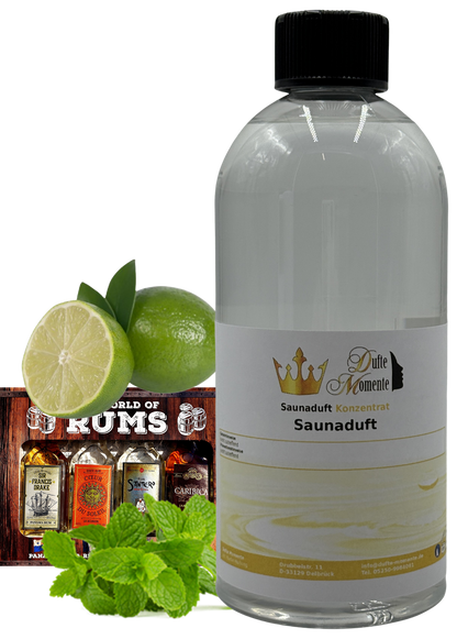 Mojito Saunaaufguss-Konzentrat | 250 ml – 3 L | Limette, Minze & Rum
