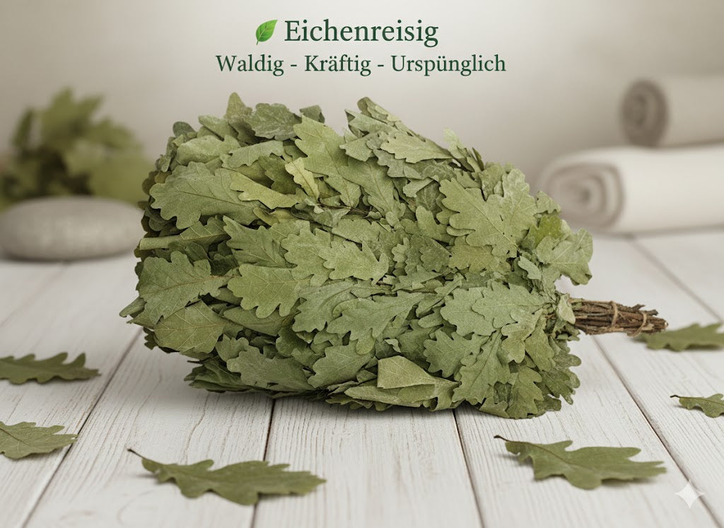 Dufte Momente Eichenreisig Premium – Frischer Sauna-Reisig aus aktueller Saison für kräftige Aufgüsse