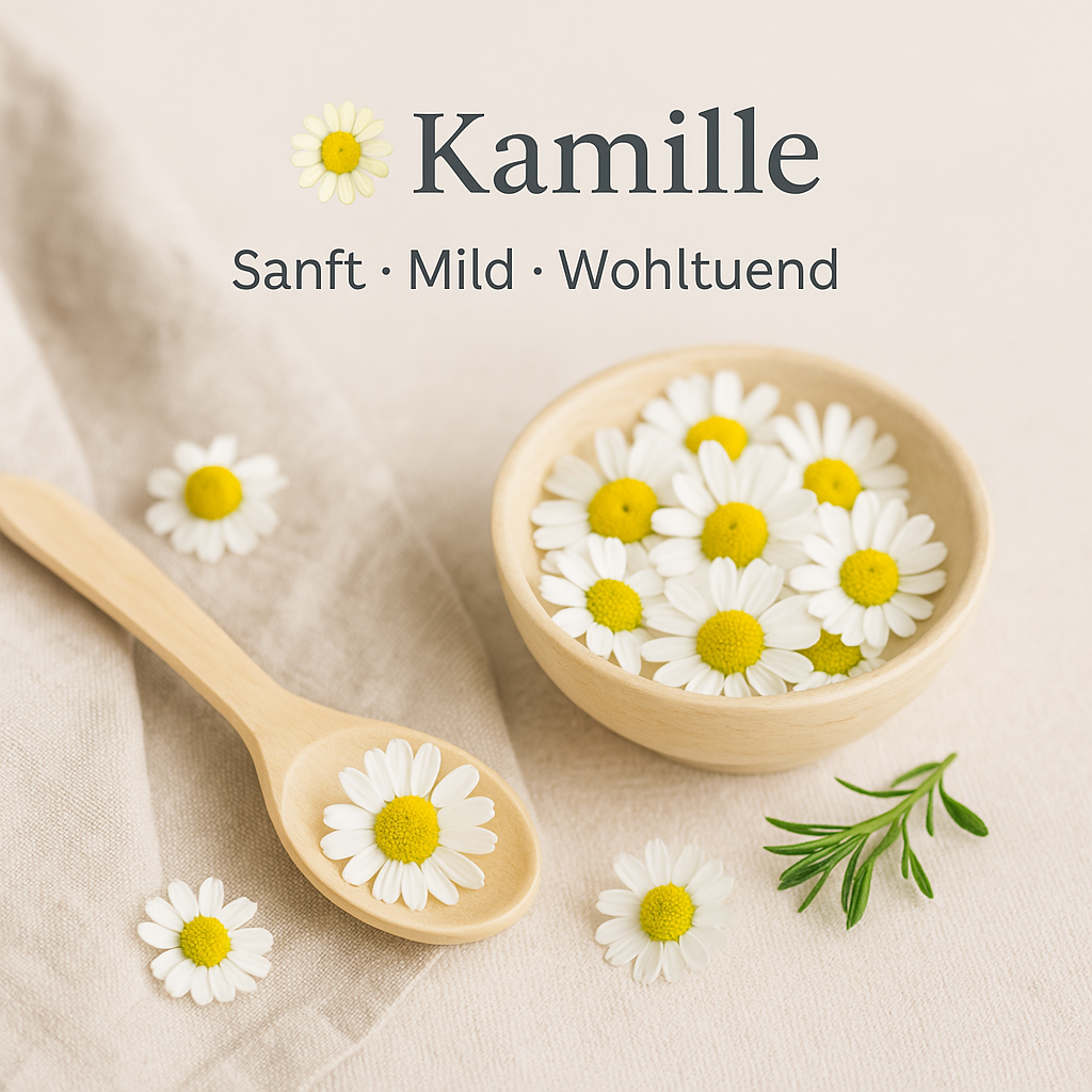 Motivbild Kamille - sanft, mild, wohltuend