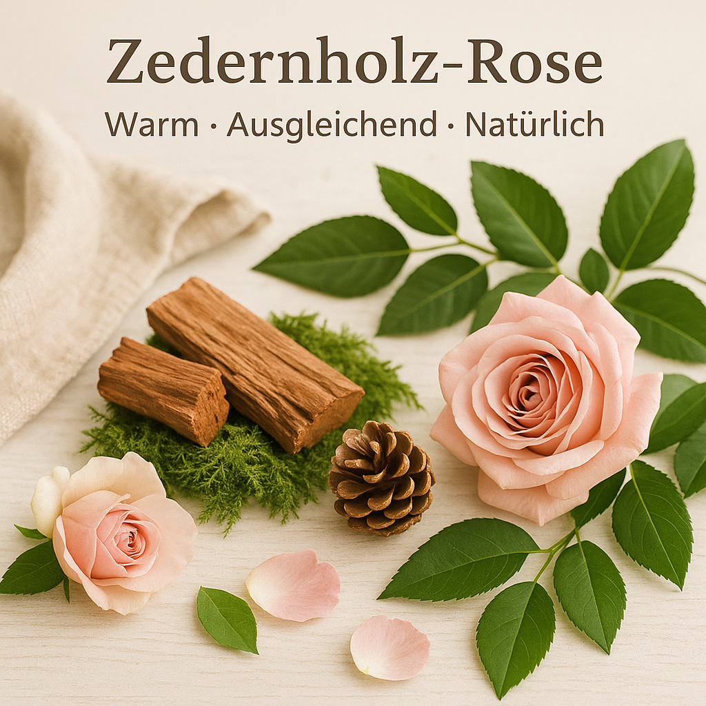 Motivbild Zedernholz-Rose - warm, ausgleichend, natürlich