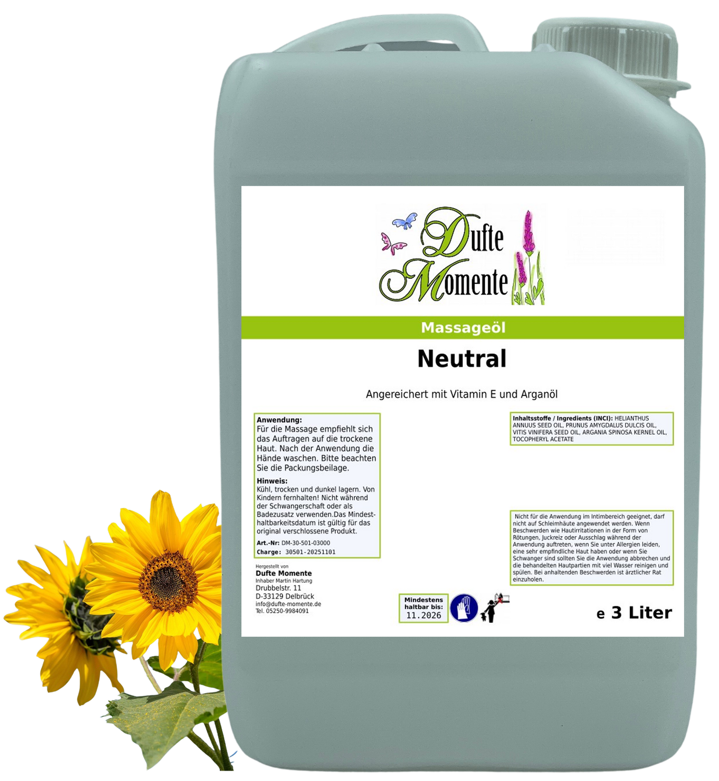 Produkt Massageöl 3 Liter Neutral
