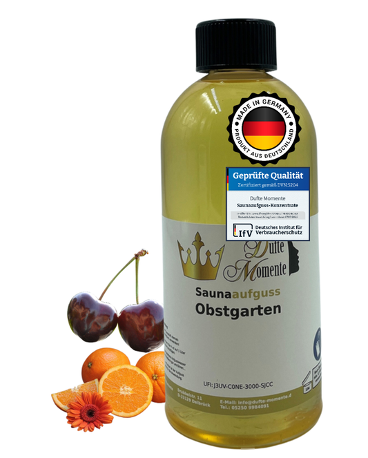 Saunaduft Konzentrat 500 ml Flasche Obstgarten