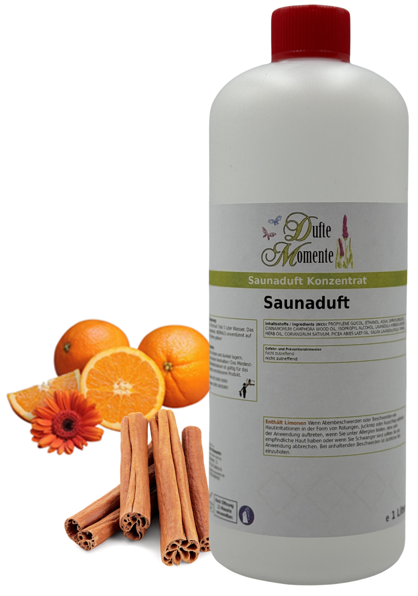 Orange-Zimt Saunaaufguss-Konzentrat | 250 ml – 3 L | Fruchtig & Würzig