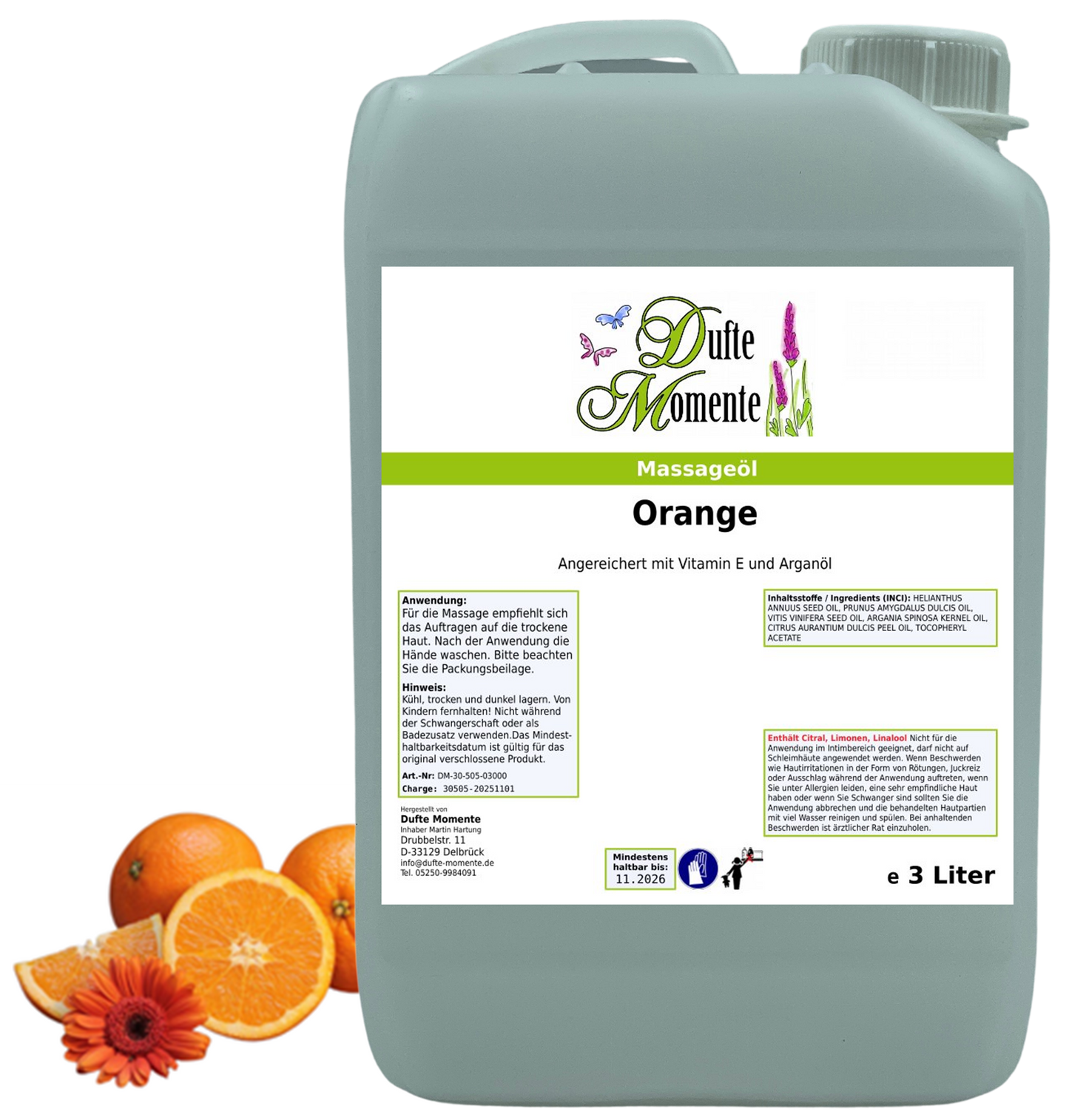 Produkt Massageöl 3 Liter Orange