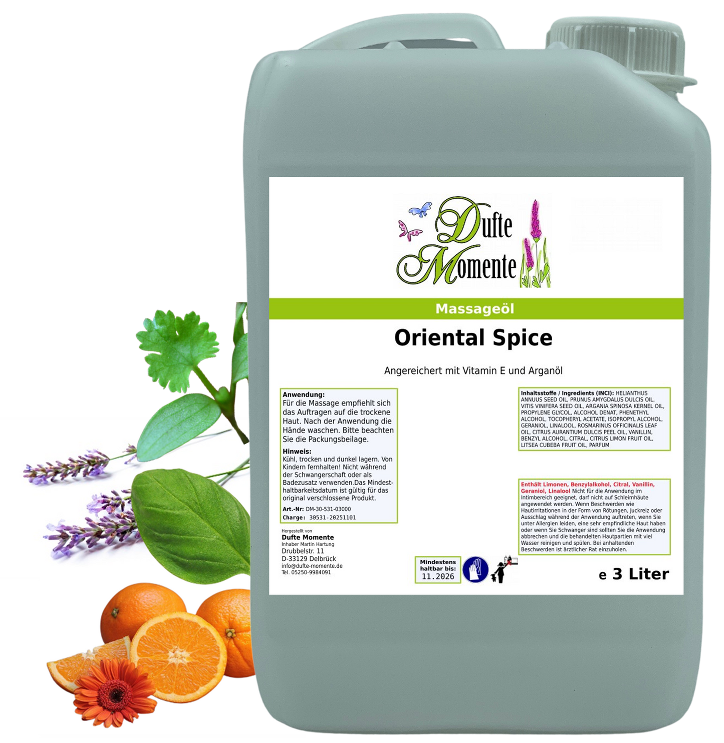 Produkt Massageöl 3 Liter Oriental Spice