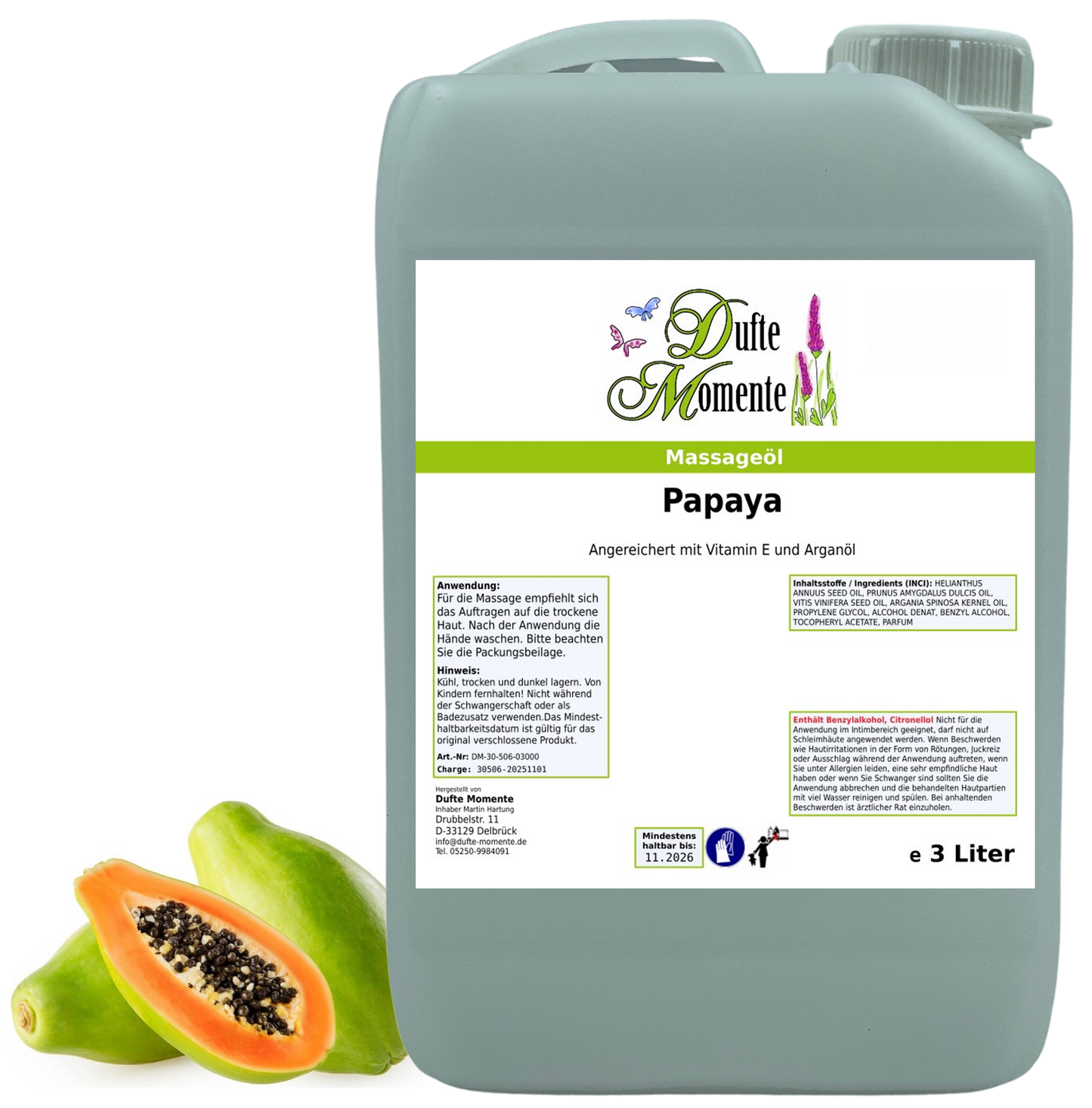 Produkt Massageöl 3 Liter Papaya