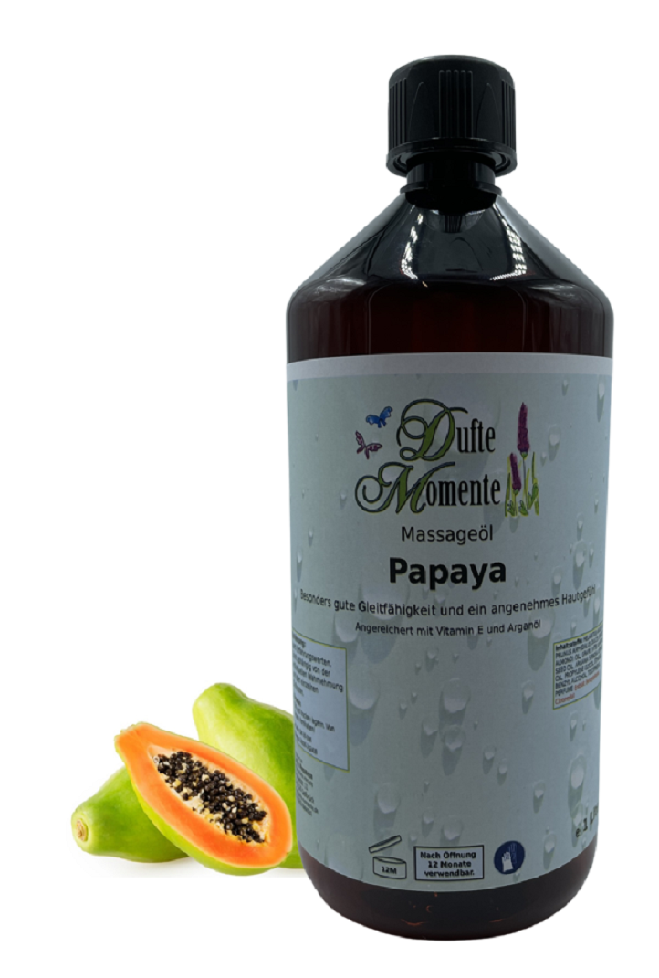 Massageöl-Flasche 1 Liter Papaya