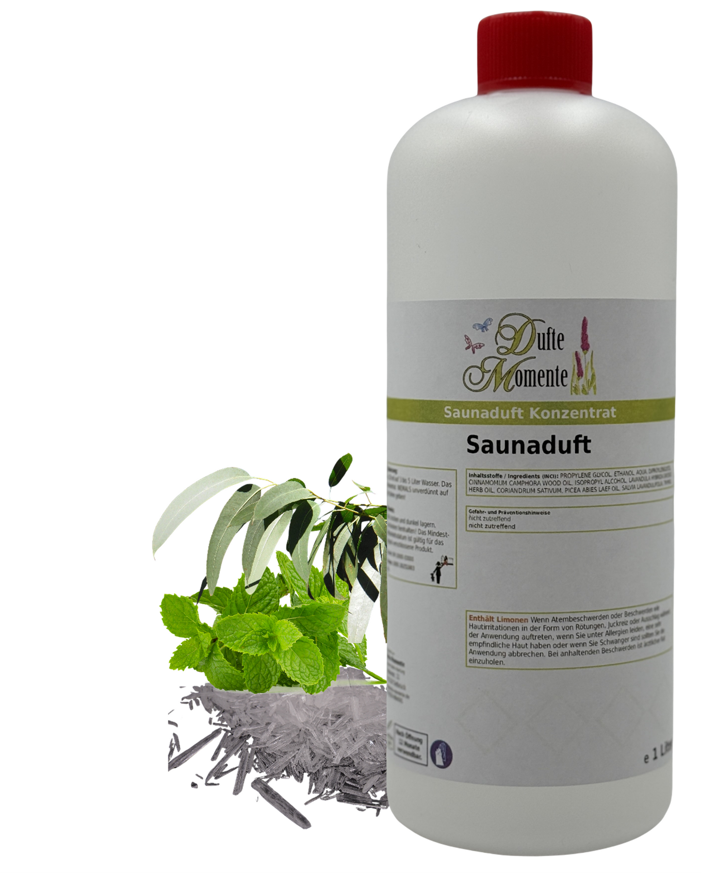 Saunaduft Polarminze in 1 Liter Flasche mit Duftbestandteilen