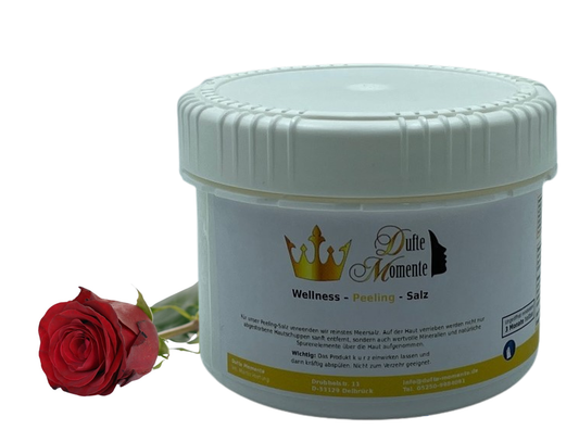 Rose - 500g Salz Körperpeeling, mit BIO-Meersalz