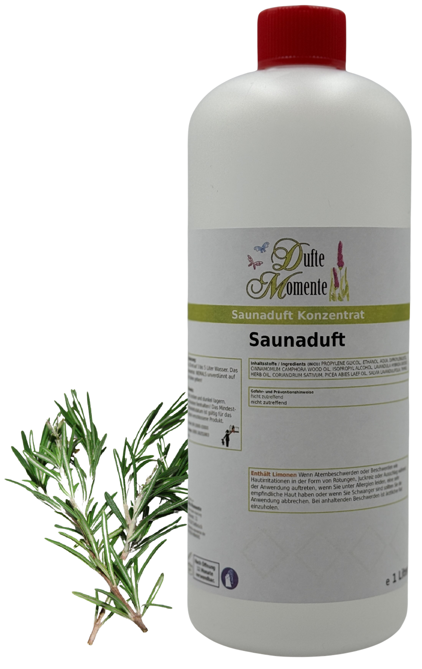 Rosmarin Saunaaufguss-Konzentrat | 250 ml – 3 L | Kräuterig & Belebend