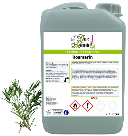 Rosmarin Saunaaufguss-Konzentrat | 250 ml – 3 L | Kräuterig & Belebend