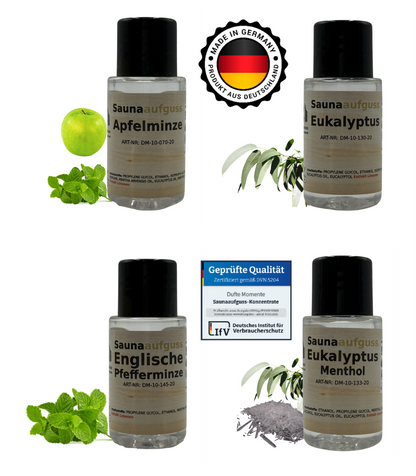 4 Fläschchen a 20ml mit Duftbestandteilen