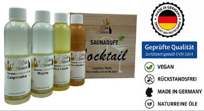 Saunaaufguss Cocktail-Set (4x250ml) | Exotische Düfte