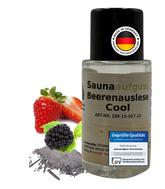 Flasche 20ml Beerenauslese Cool mit Duftbestandteil und Qualitätssigel