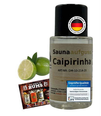 Caipirinha (Rum, Limette, Minze) Saunaaufguss-Konzentrat | 20 ml | Exotisch & Frisch
