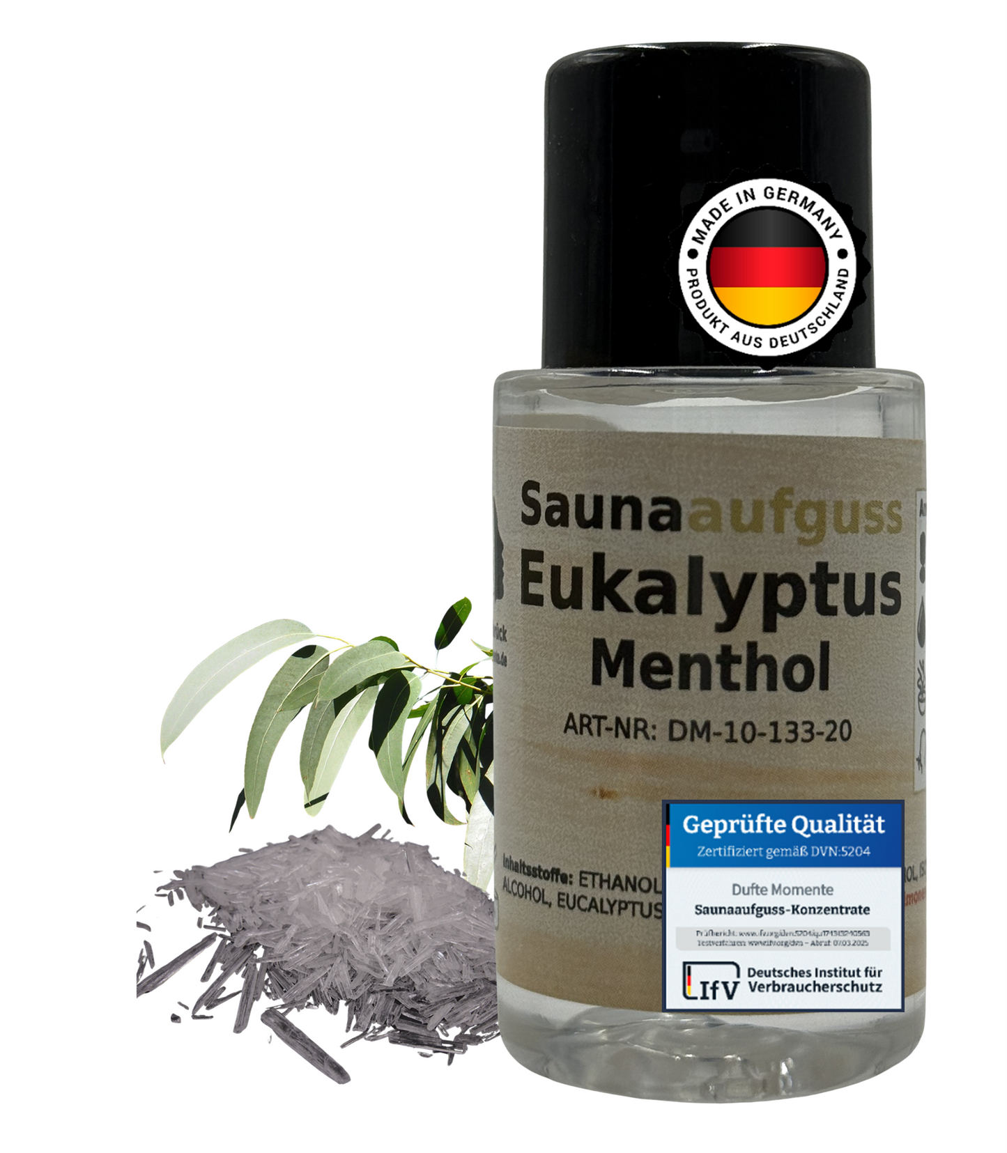 Eukalyptus–Menthol Saunaaufguss-Konzentrat | 20 ml | Frisch & Klar