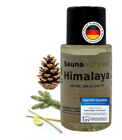 Himalaya Saunaaufguss-Konzentrat | 20 ml | Lemongras · Tannenadel · Zeder