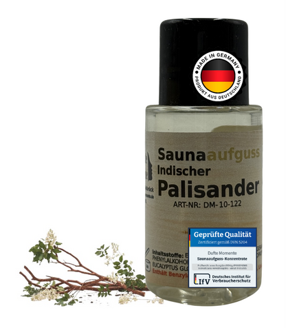 Flasche 20ml Indischer Palisander mit Duftbestandteil und Qualitätssigel