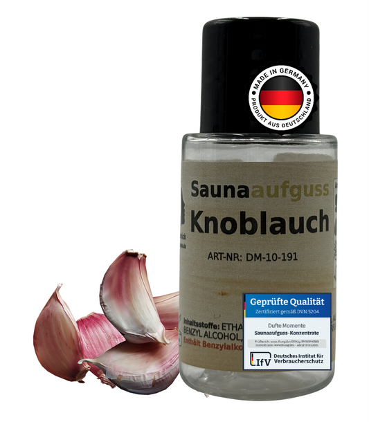 Flasche 20ml Knoblauch mit Duftbestandteil und Qualitätssigel