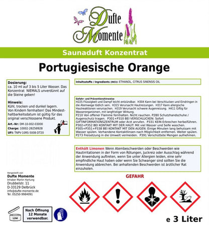 Orange Saunaaufguss-Konzentrat | 250 ml – 3 L | Fruchtig & Belebend