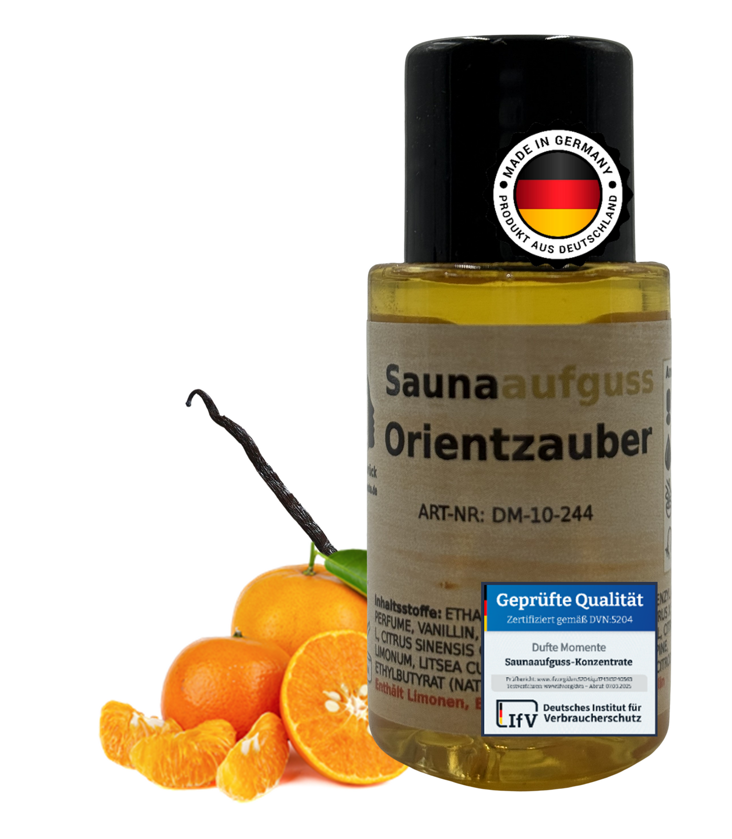 Flasche 20ml Orientzauber mit Duftbestandteil und Qualitätssigel
