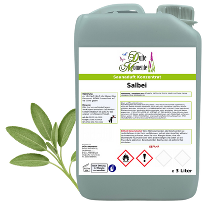 Salbei Saunaaufguss-Konzentrat | 250 ml – 3 L | Würzig & Kräuterig