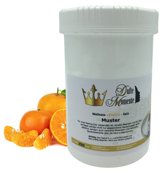 Mandarine - 1 kg Salz Körperpeeling, mit BIO-Meersalz