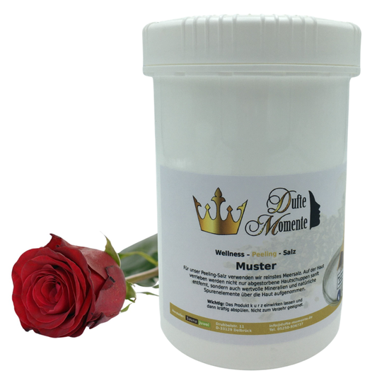 Rose - 1 kg Salz Körperpeeling, mit BIO-Meersalz
