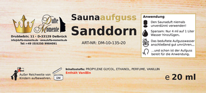 Etikett 20ml Sanddorn
