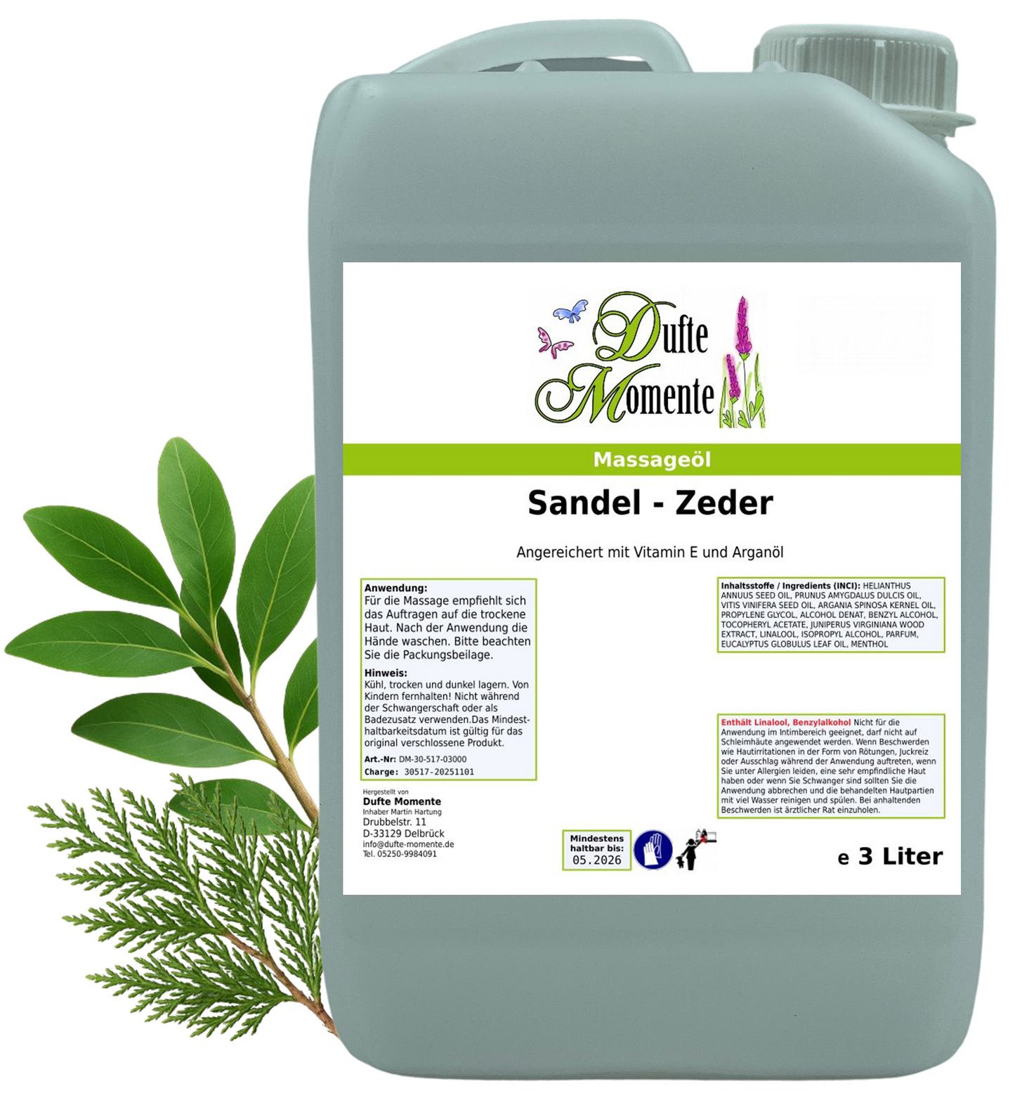 Produkt Massageöl 3 Liter Sandel-Zeder