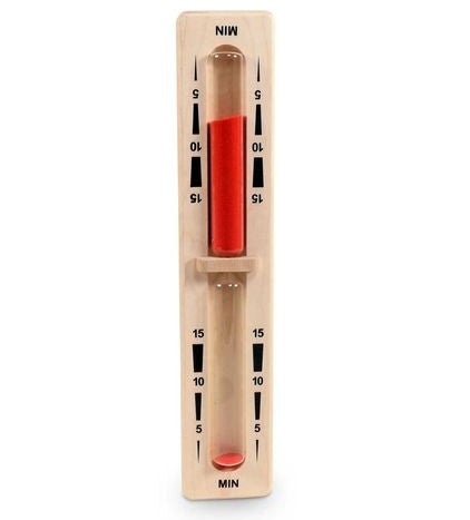 Sanduhr rot aus Holz