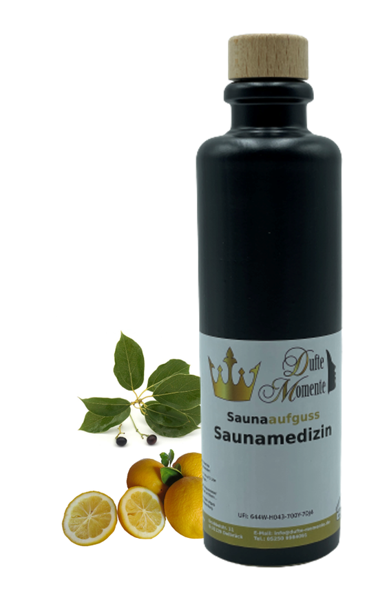 Saunaduft Konzentrat Flasche aus Steinzeug  200 ml Saunamedizin