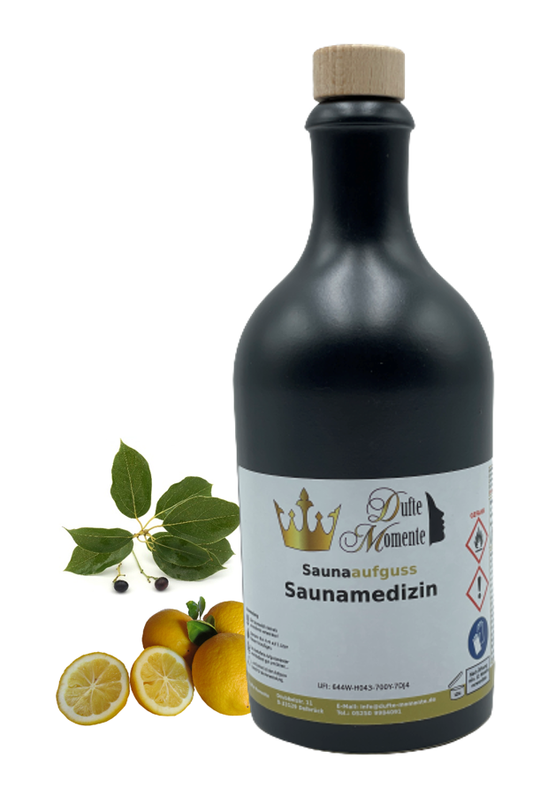 Saunaduft Konzentrat Flasche aus Steinzeug  500 ml Saunamedizin