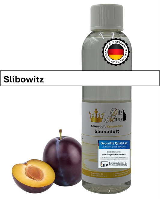 Flasche 250ml Slibowitz mit Duftbestandteil und Banner