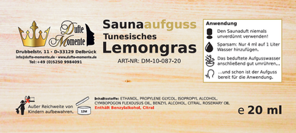 Etikett 20ml Tunesisches Lemongras