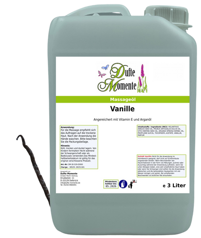 Produktfoto Massageöl 3 Liter Vanille