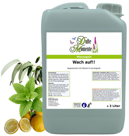 Produktfoto Massageöl 3 Liter Wach auf