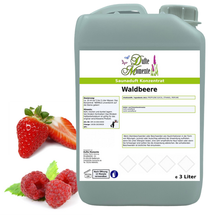Waldbeere Saunaaufguss-Konzentrat | 250 ml – 3 L | Erdbeere & Himbeere