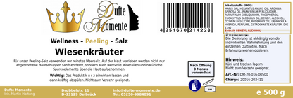 Wiesenkräuter - 500g Salz Körperpeeling, mit BIO-Meersalz