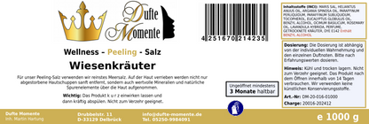 Wiesenkräuter - 1 kg Salz Körperpeeling, mit BIO-Meersalz