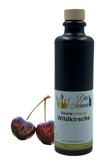 Saunaduft Konzentrat Flasche aus Steinzeug  200 ml Wildkirsche