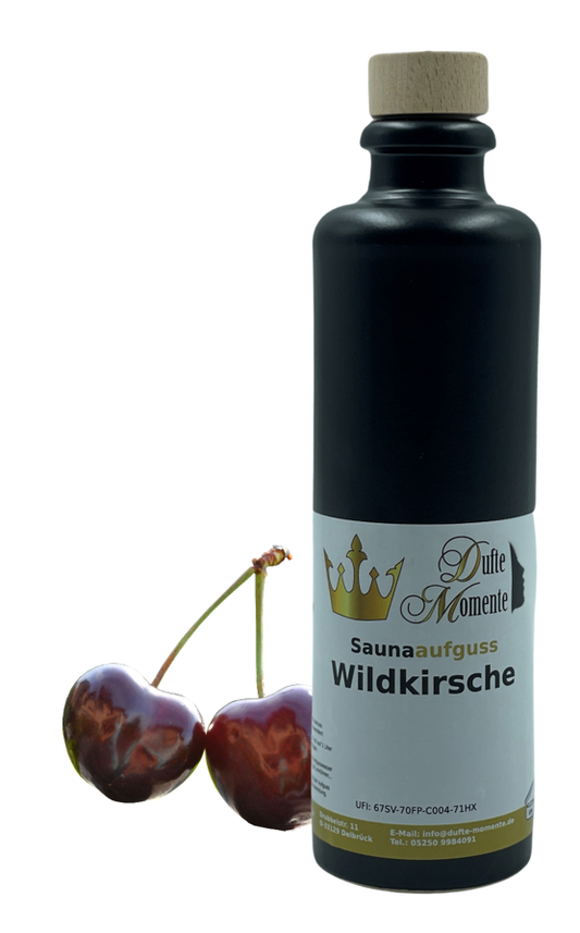 Saunaduft Konzentrat Flasche aus Steinzeug  200 ml Wildkirsche