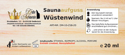 Etikett 20ml Wüstenwind