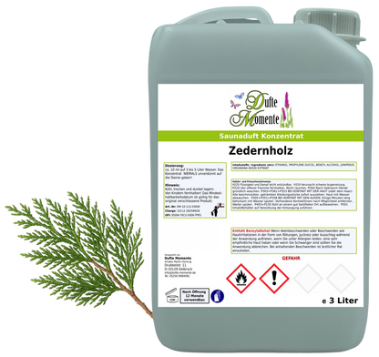 Zedernholz Saunaaufguss-Konzentrat | 250 ml – 3 L | Profi-Qualität